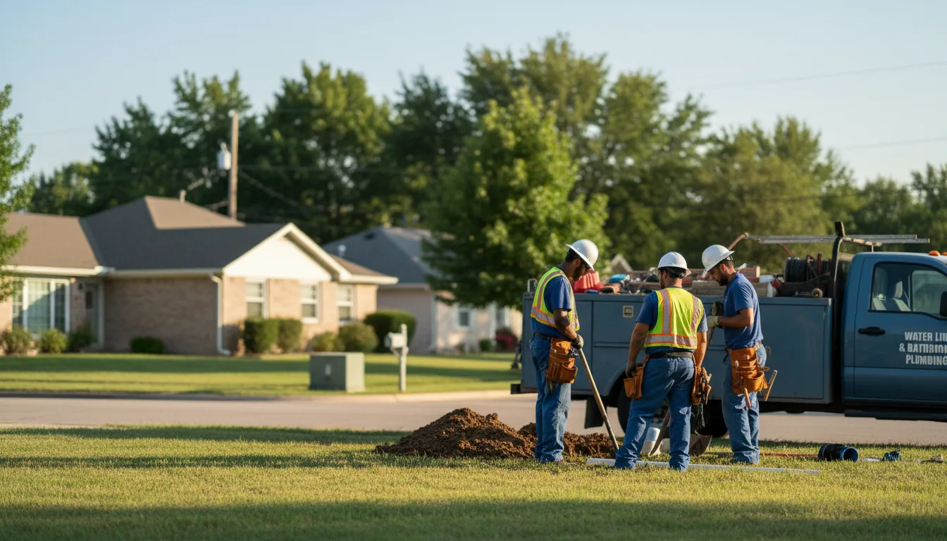 Residential water line and bathroom plumbing service in Sturdivant, MO